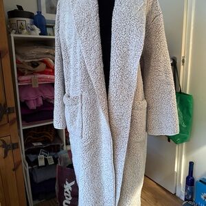 Cozy Cream Sherpa Robe for Women